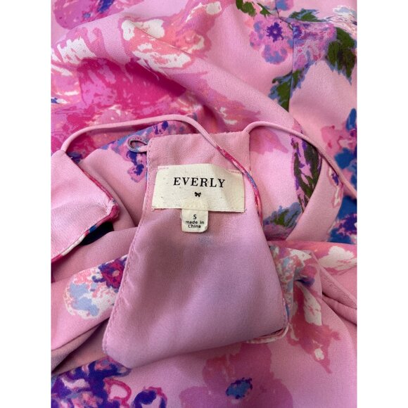 Everly Anthropologie Womens Floral Pink Halter Slip Dress S - Picture 6 of 9
